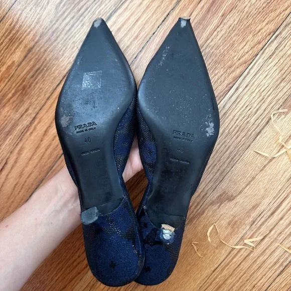 Vintage Prada Pointed-Toe Mules size 40 - Picture 7 of 7